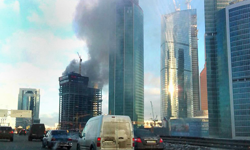 fuego ciudad de Moscú