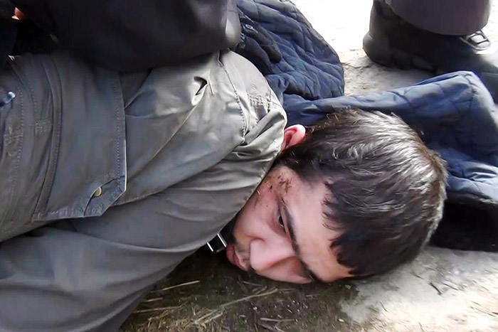 Задержание организатора теракта в Петербурге сняли на видео
