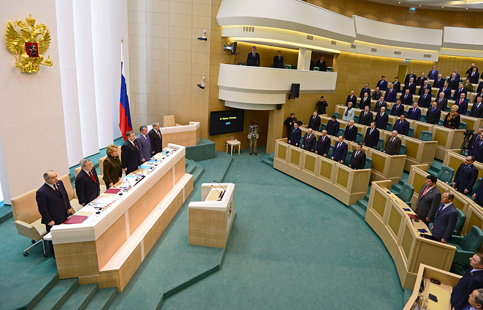 Заседание Совета Федерации РФ 21 марта 2014 года.