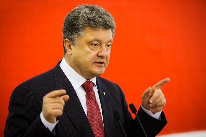 Poroshenko μιλάει για τα μέλη του "Μπλοκ Poroshenko" στο Κίεβο, στις 31 Οκτωβρίου.