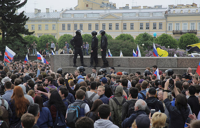 В столице РФ задержали 150 человек в процессе антикоррупционного митинга