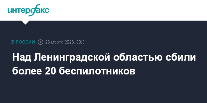 Над Ленинградской областью сбили более 20 беспилотников