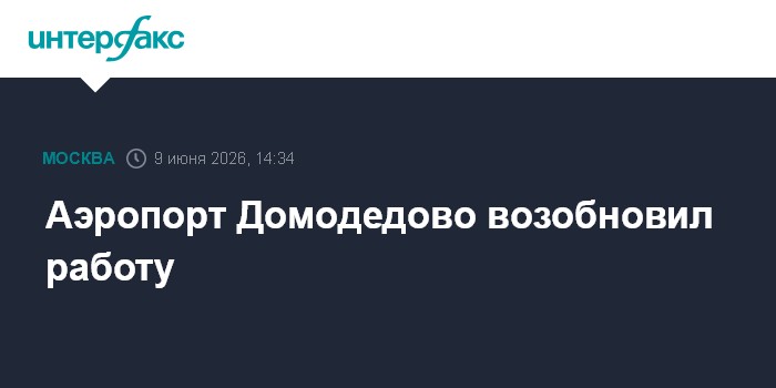 Аэропорт Домодедово возобновил работу