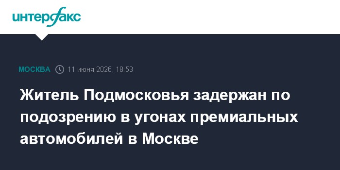 Житель Подмосковья задержан по подозрению в угонах премиальн