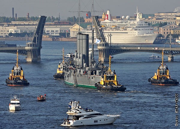 Буксировка "Авроры"