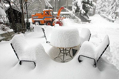 В Швейцарии выпал первый снег