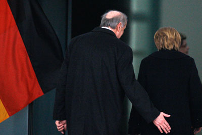 Ангела Меркель и Отмар Хаслер на встрече
