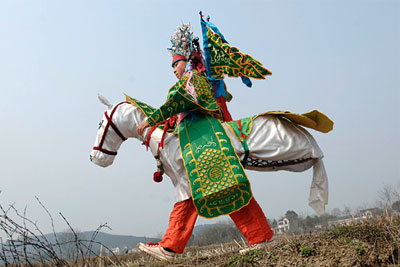 Ритуальный танец в восточной  провинции Китая Аньхуй