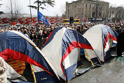 Акция протеста Объединенной оппозиции в Грузии