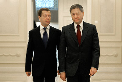 Д. Медведев и Л. Рейман на семинаре Института современного развития