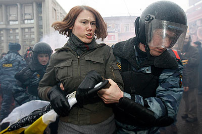 Задержание на "Марше несогласных" в Москве