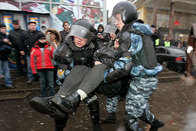 Задержание на "Марше несогласных" в Москве