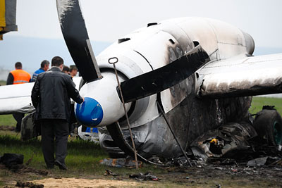В Кишиневском аэропорту разбился самолёт