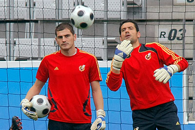 Тренировка испанской сборной перед матчем Евро-2008