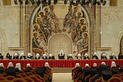 Открытие Архиерейского собора Русской православной церкви в Москве