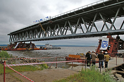 Строительство автомобильного моста через Волгу в Ульяновске