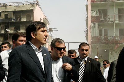 Президент Грузии Михаил Саакашвили посетил Гори