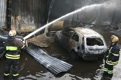 Пожар в автосервисе на юго-востоке Москвы