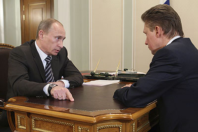 Встреча В.Путина и главы "Газпрома" А.Миллера в Ново-Огарево