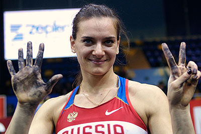 Елена Исинбаева установила новый мировой рекорд