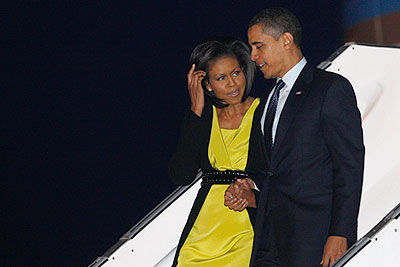 Барак Обама с супругой прибыли в Лондон на саммит G20