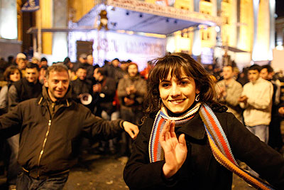 Митинг оппозиции с требованием отставки Саакашвили в Тбилиси