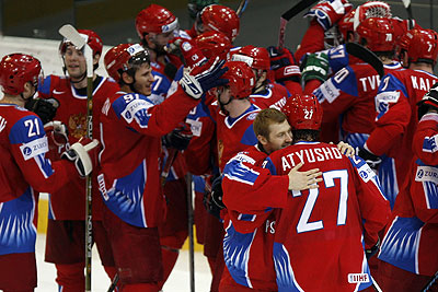 Сборная России побеждает сборную США в полуфинале ЧМ по хоккею