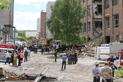 В Красноярске обрушилось офисное здание