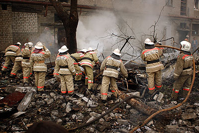 Взрыв на складе пиротехники в Воронеже