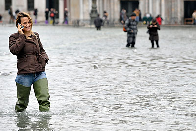 Сезонное наводнение в Венеции
