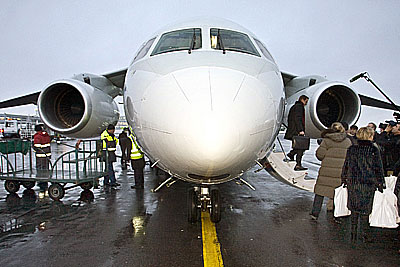 Первый пассажирский рейс самолета АН-148