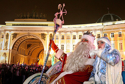 Дед Мороз приедет в Петербург на санях с ГЛОНАСС