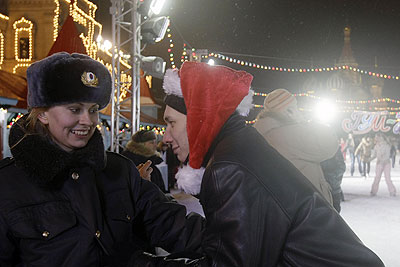 Москвичи встретили Новый год