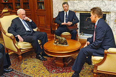 Встреча главы "Газпрома" и премьер-министра Украины