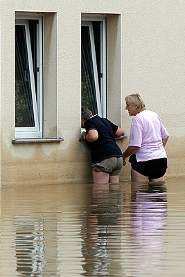 Наводнение на границе Польши и Германии