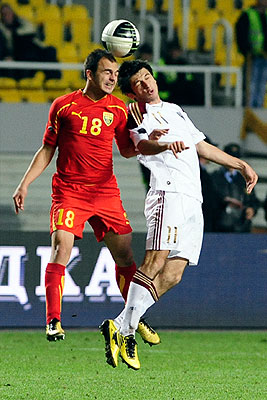 Сборная Россия по футболу обыграла Македонию со счетом 1:0