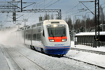 Первый экспресс "Allegro" прибыл из Хельсинки в Петербург