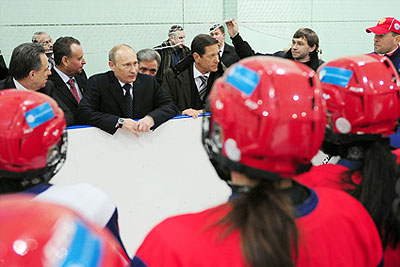 Путин посетил учебно-тренировочный центр "Новогорск"