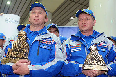 Встреча победителей ралли "Дакар-2011" команды "КАМАЗ-Мастер"