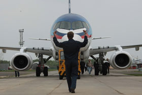 Российские самолеты на "Фарнборо-2008"