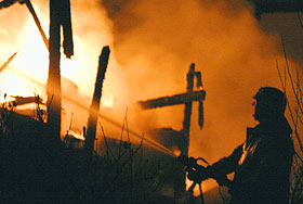 Пожар в общежитии