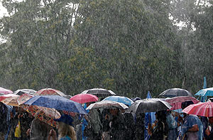 Без жары и с дождями