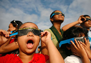 Рекордное затмение. Фото