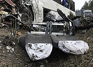 На Рублевке перевернулся автобус