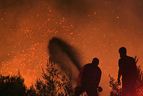 Афины в дыму. Фото