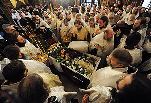 Прощание со священником