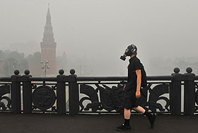 Московское небо в дыму