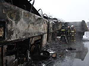 Разбившийся автобус