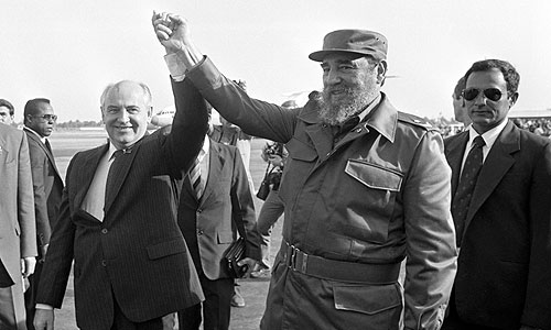 Михаил Горбачев и Фидель Кастро, 1989 год