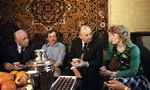 Михаил Горбачев и Виктор Гришин, 1985 год